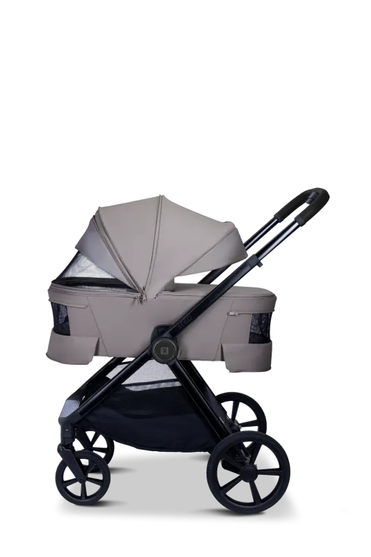 Moon STYLO 5in1 Kombikinderwagen-Set Graphite inkl. Wickeltasche, Regenverdeck und Adaptern