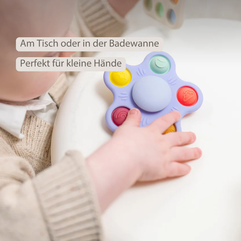 Nattou Silikon-Babyrassel Pop-it Spinner 