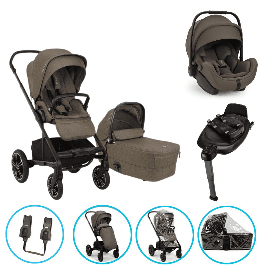 Nuna MIXX next 4in1 Kinderwagen Pistachio Set inkl. Arra flex Pistachio, Base Next & gratis Zubehör
