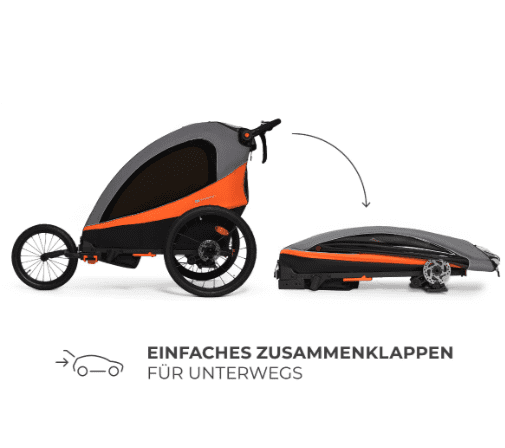 Kinderkraft 3in1 Fahrradanhänger NAVA orange Kinderkraft 3in1 Fahrradanhänger NAVA orange