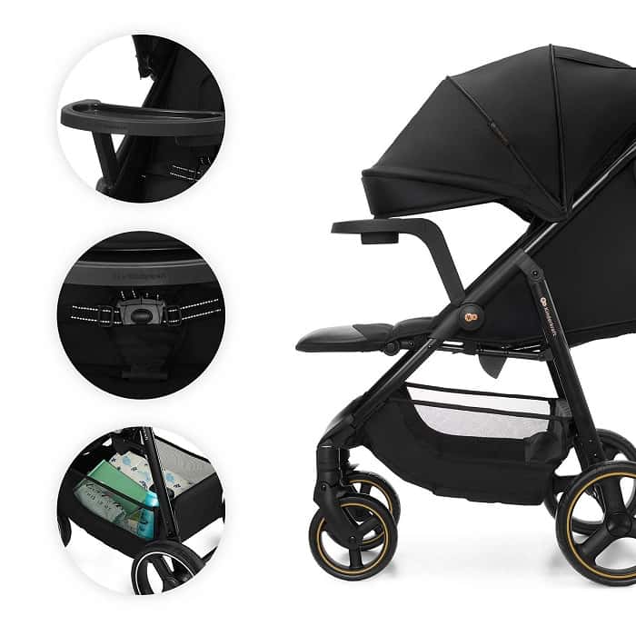 Kinderkraft Buggy TRIG 3 mit Tablett Schwarz