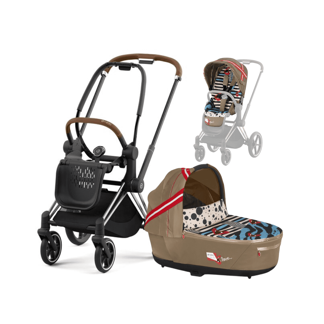 CYBEX Kombikinderwagen Fashion - Chrome Brown - One Love CYBEX Kombikinderwagen Fashion - Chrome Brown - One Love