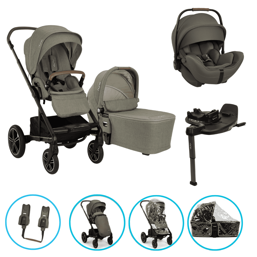 Nuna MIXX next 4in1 Kinderwagen Set inkl. Arra flex, Base Curv & gratis Zubehör