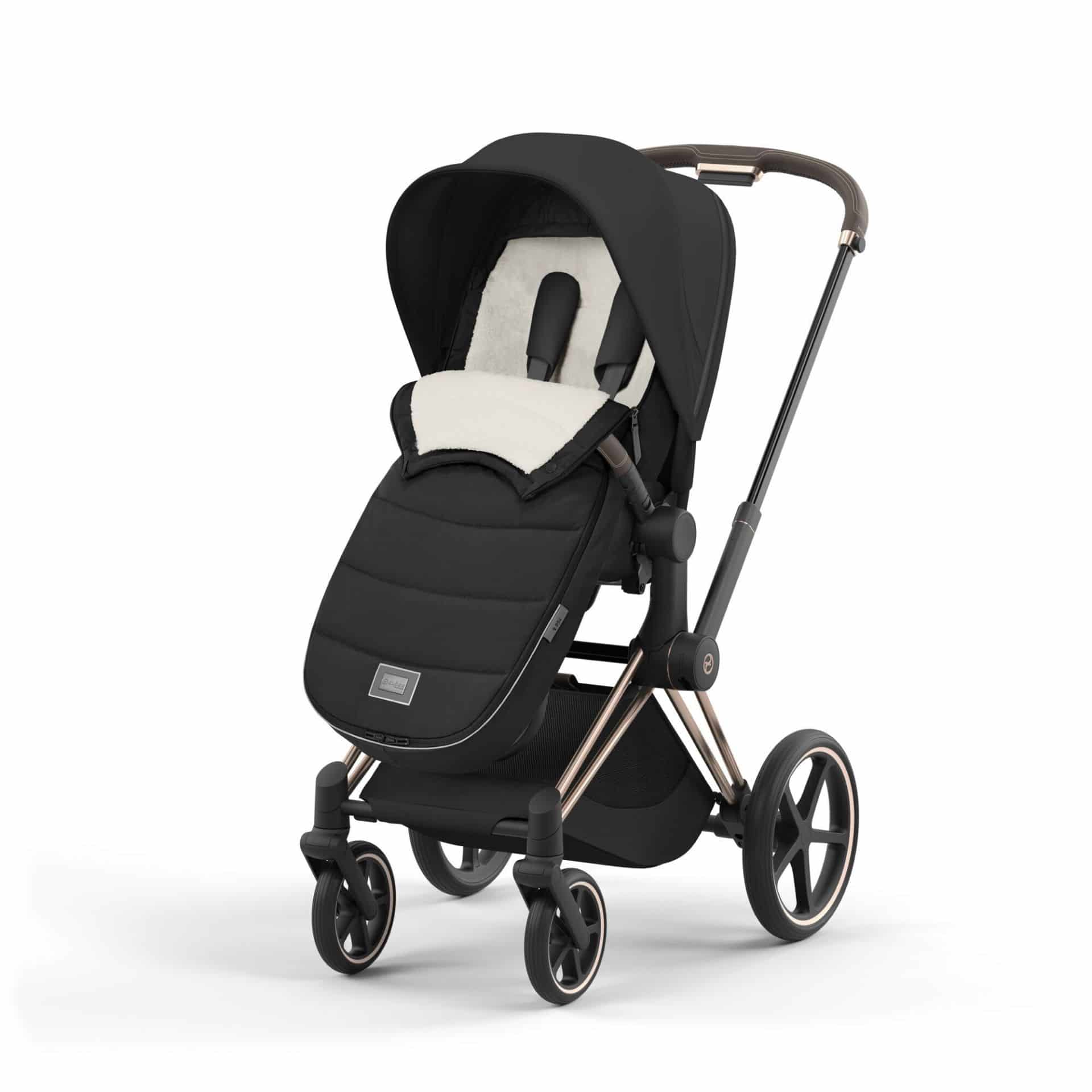 CYBEX PRIAM Kombikinderwagen Chrome Braun/Sepia Black inkl. CYBEX Platinum Fußsack Sepia Black