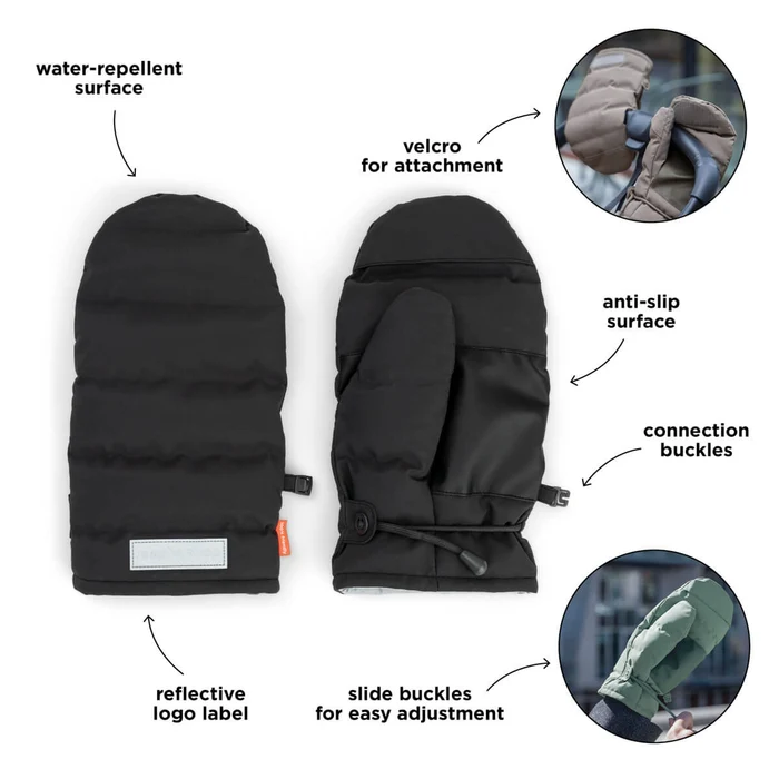 Done by Deer Kinderwagen-Handschuhe Schwarz