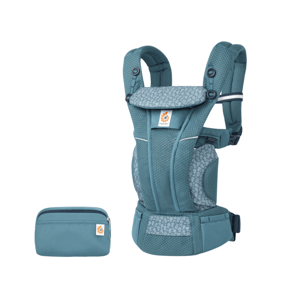 Ergobaby Omni Breeze Twilight Blue Daisies - Bauchtrage Ergobaby Omni Breeze Twilight Blue Daisies - Bauchtrage