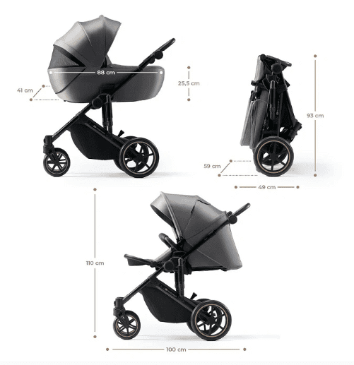 Kinderkraft Kinderwagen 3in1 PRIME 2 PRO Grau Kinderkraft Kinderwagen 3in1 PRIME 2 PRO Grau