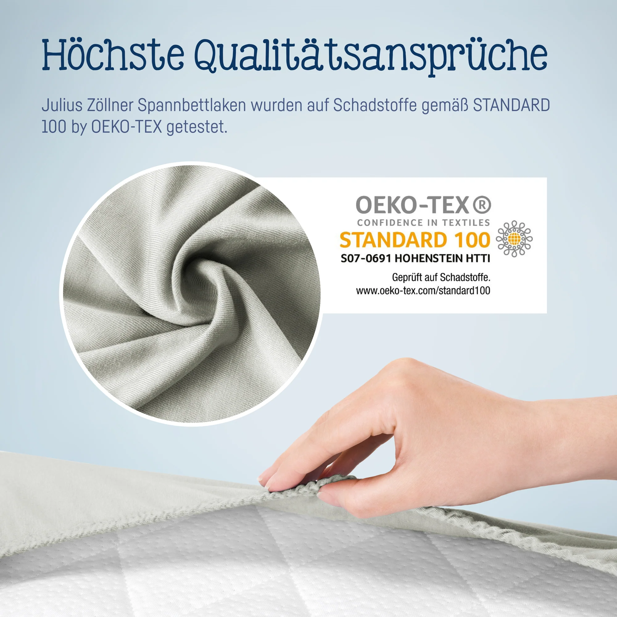Zöllner Jersey Spannbetttuch Wiege/Stubenwagen 90/40 - hellgrau Zöllner Jersey Spannbetttuch Wiege/Stubenwagen 90/40 - hellgrau