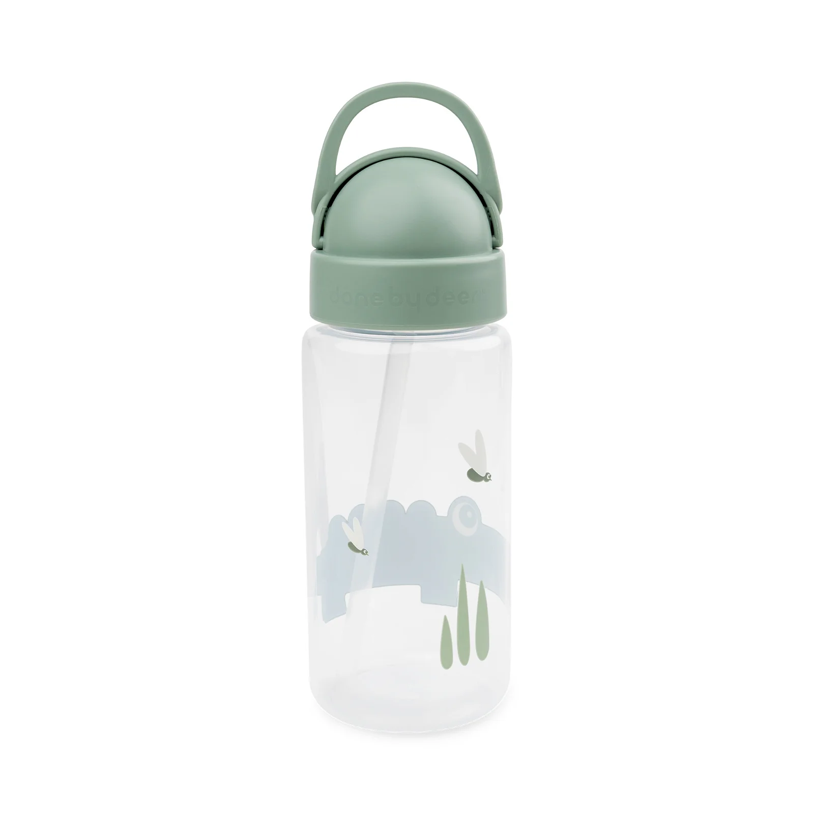 Done by Deer - Trinkflasche mit Strohhalm Croco Green Done by Deer - Trinkflasche mit Strohhalm Croco Green
