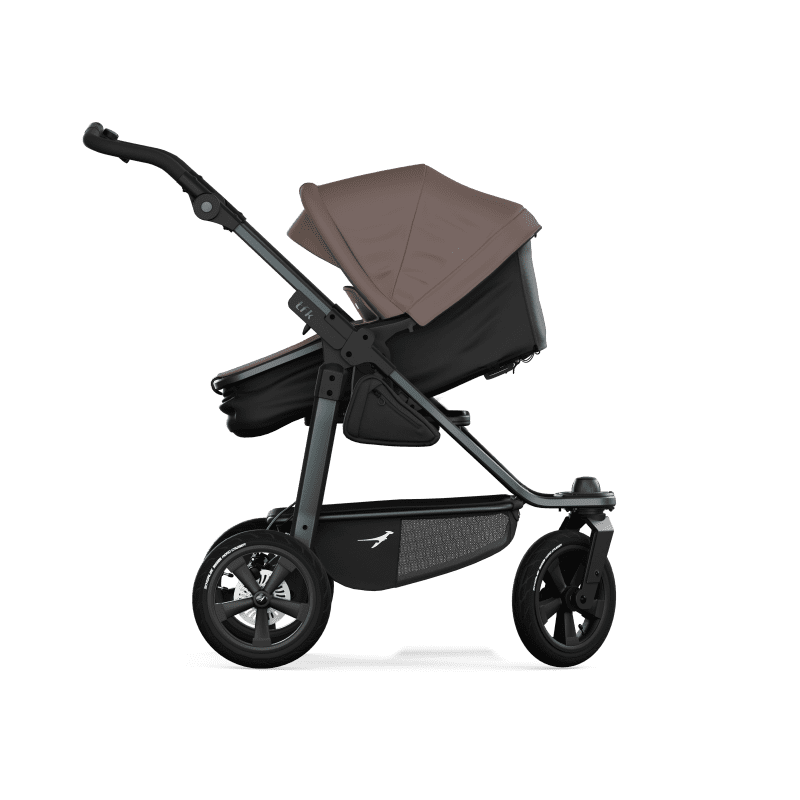 TFK Mono 3 3in1 Kinderwagen Set Braun mit Cybex Cloud T i-Size Sepia Black & TFK Mono Adapter