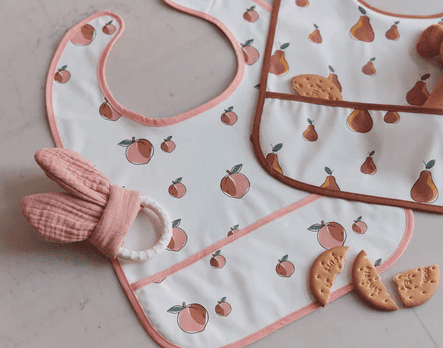 Jollein wasserdichte Lätzchen - 2er-Pack - Peach