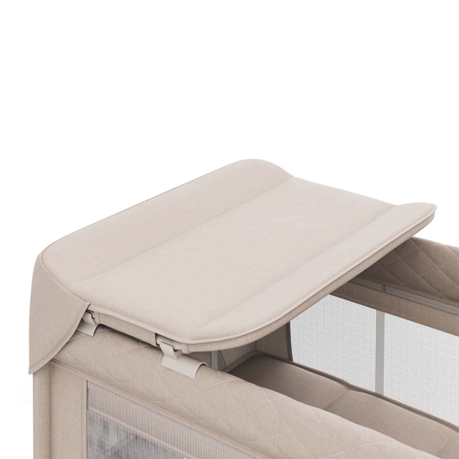 Kinderkraft Reisebett 2in1 LEODY UP mit Zubehör - Beige