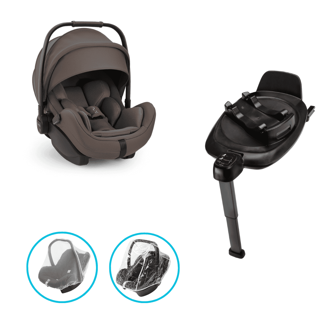Nuna ARRA flex i-Size Babyschale Chestnut inkl. Isofix-Basis NEXT inkl. GRATIS Zubehör