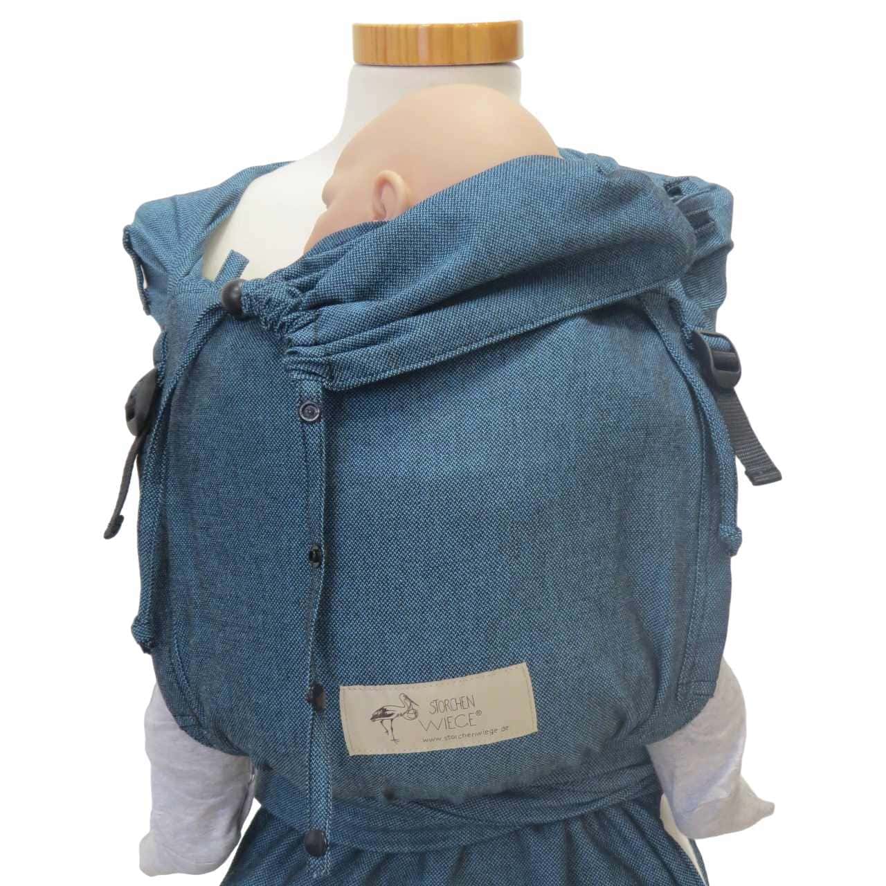 Storchenwiege Wrap Baby Carrier Bondima Babytrage türkis