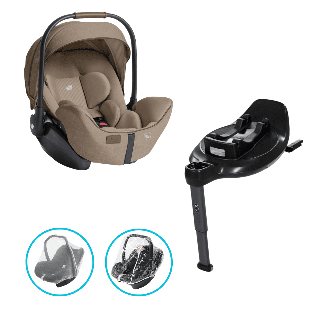 Joie Signature i-Level Pro Babyschale Sandstone inkl. Base Encore und GRATIS Zubehör