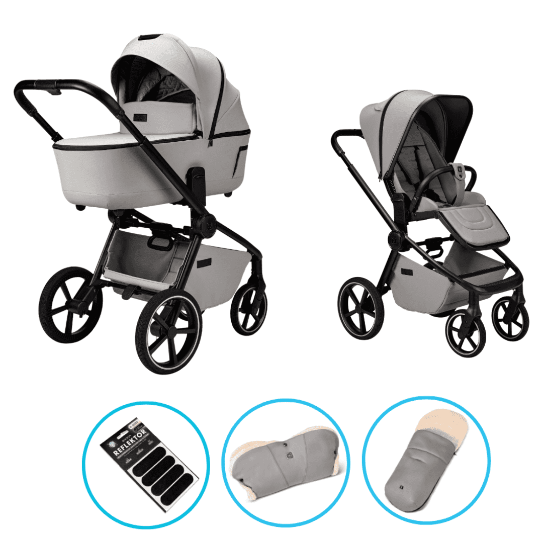 Moon RESEA 2.0 Ghost Kombikinderwagen inkl. Fußsack und Handmuff