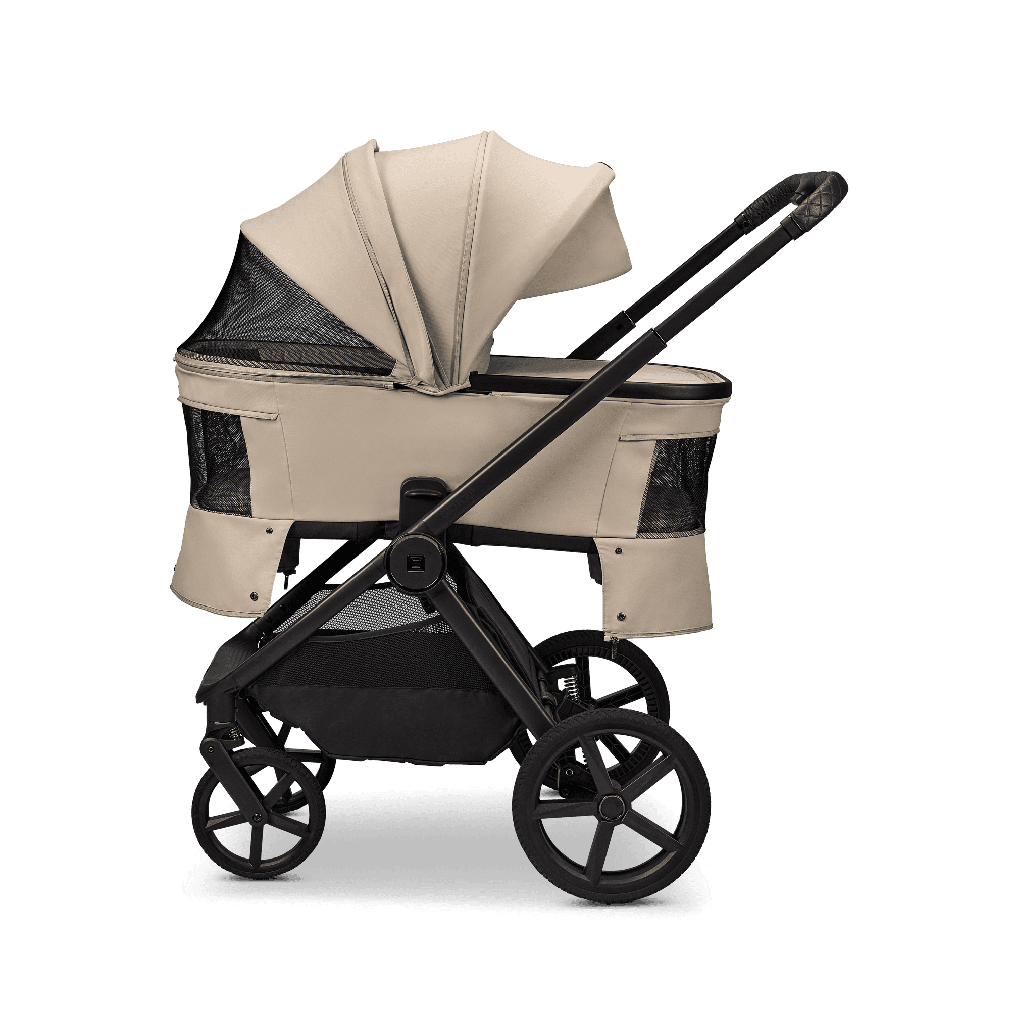 Moon GIO Fold Kombikinderwagen Sand mit Lightweight-Rädern