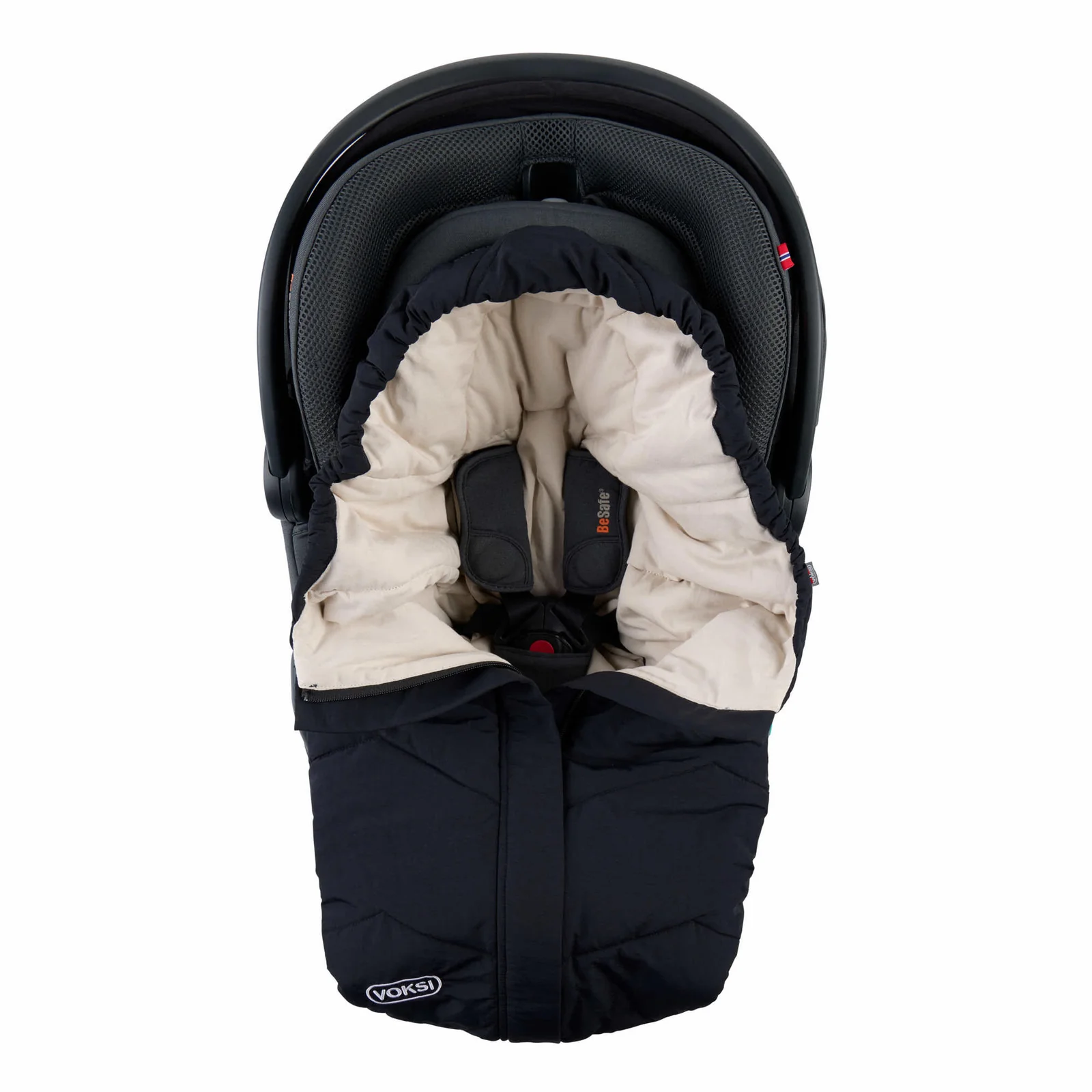 VOKSI Move Light Fußsack für Babyschale Schwarz