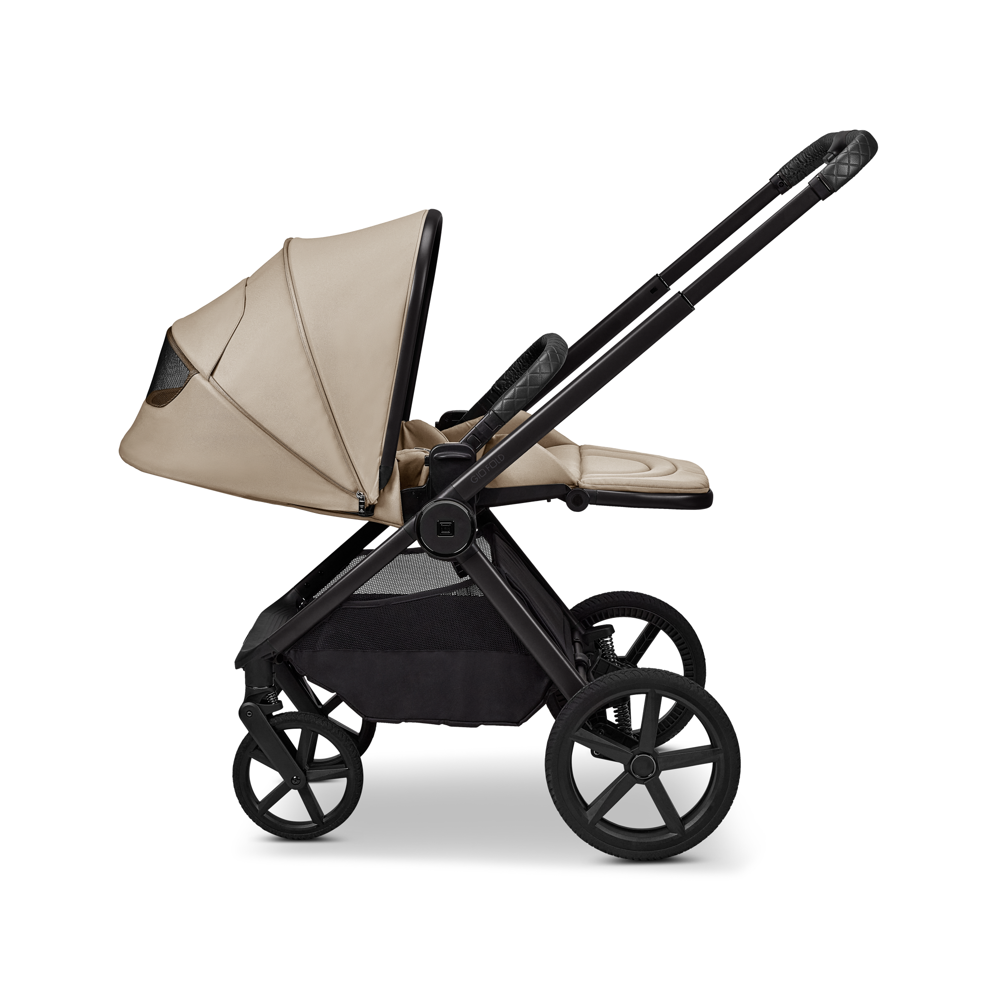 Moon GIO Fold Kombikinderwagen Sand mit Lightweight-Rädern