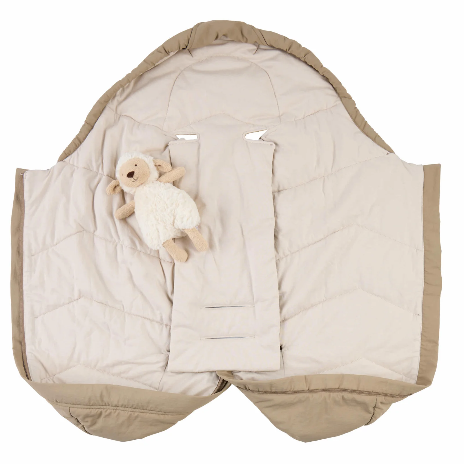 VOKSI Move Light Fußsack für Babyschale Dark Sand