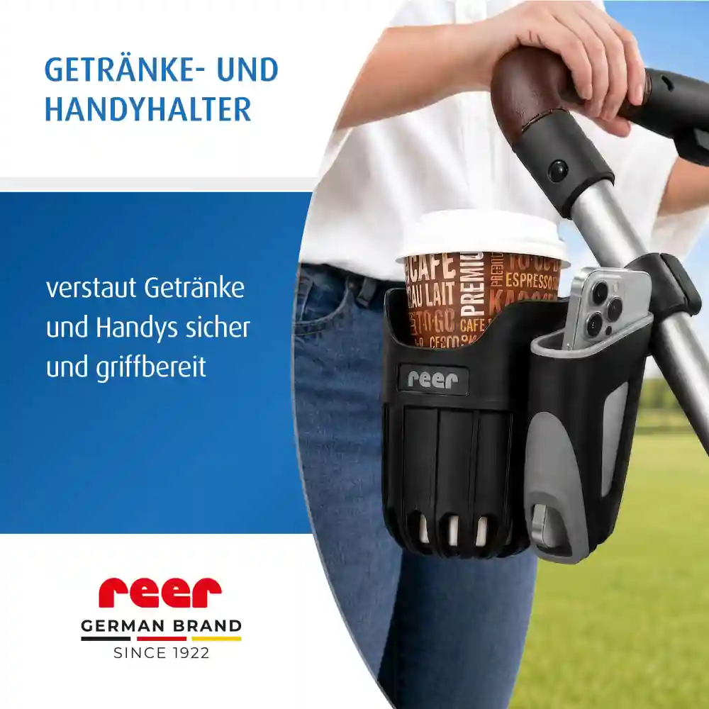 Reer Clip&Go Getränke- und Handyhalter