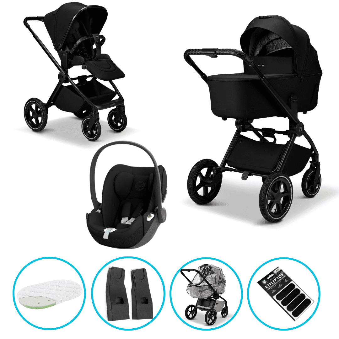 Moon GIO 2.0 Kombikinderwagen Onyx 3in1 Set inkl. Cloud T i-Size black