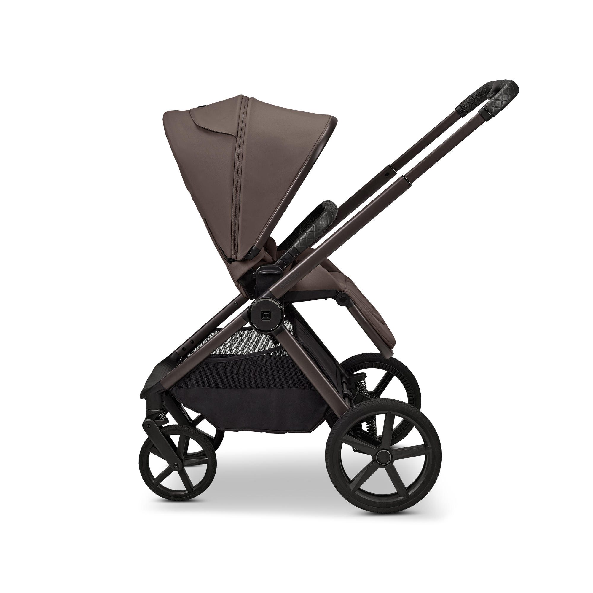 Moon GIO Fold Kombikinderwagen Greige mit Lightweight-Rädern