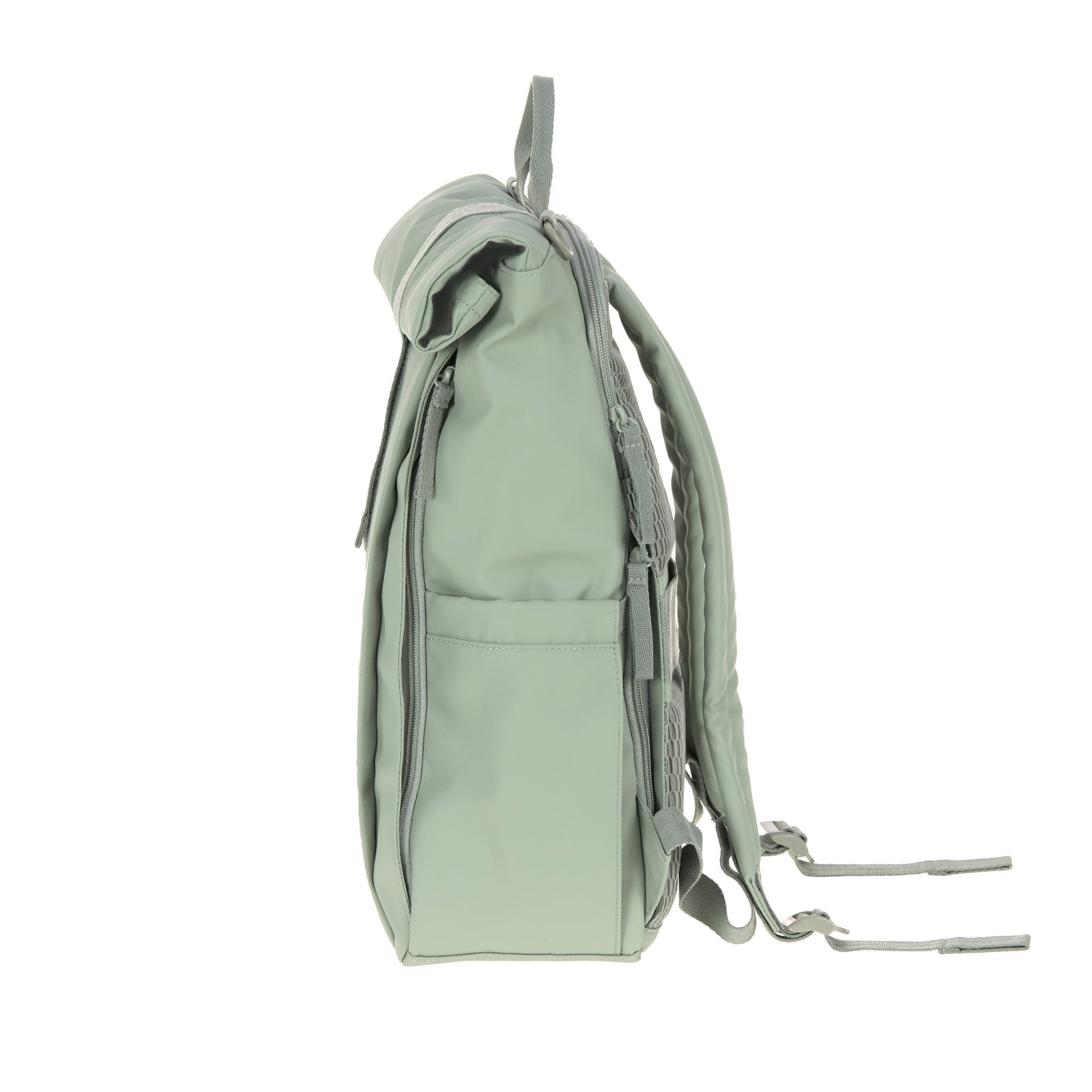 Lässig Wickelrucksack - Rolltop Up Backpack Silbergrün Lässig Wickelrucksack - Rolltop Up Backpack Silbergrün