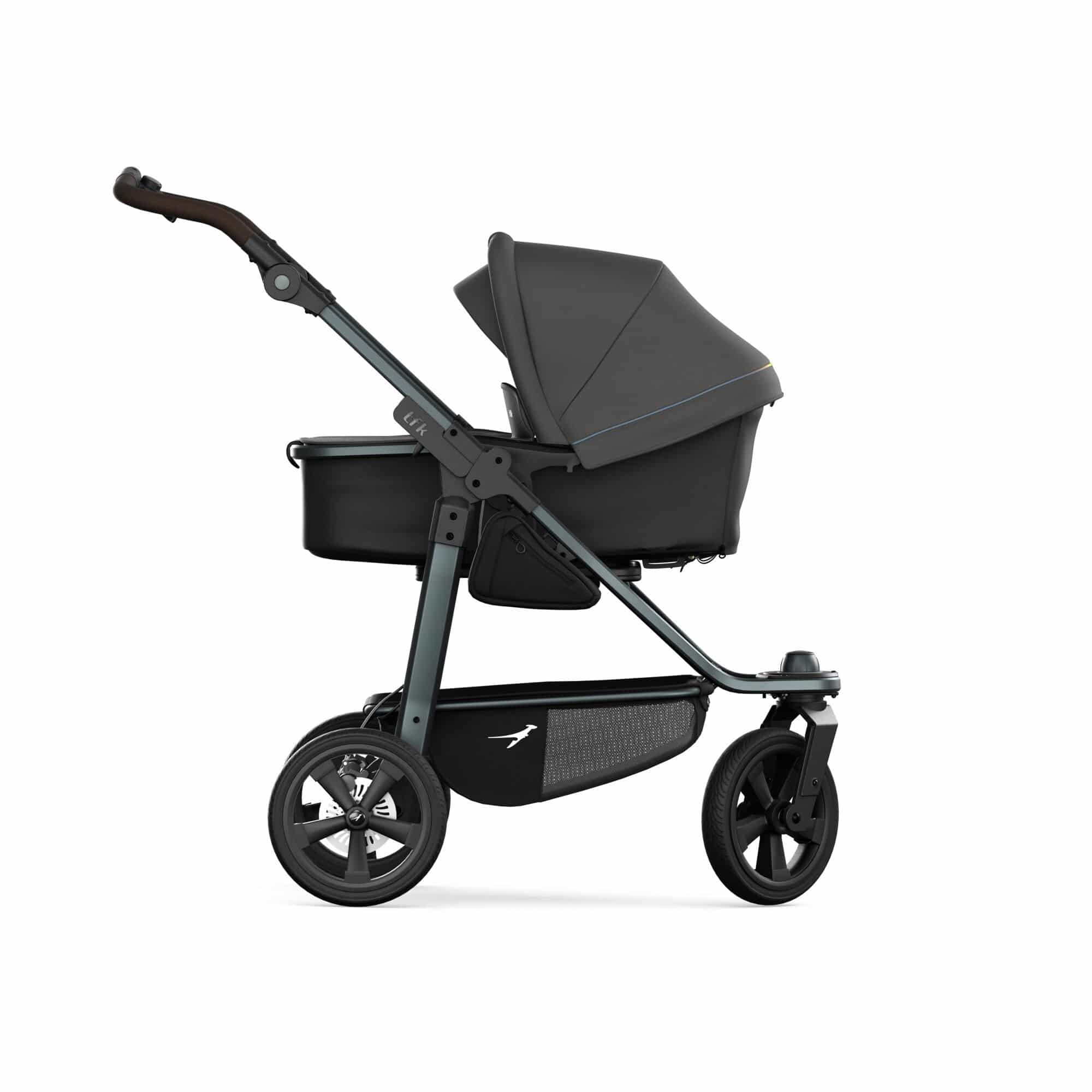 TFK Mono 3 4in1 Kinderwagen Set Anthrazit mit rotem Highlights mit CYBEX Cloud T i-Size Sepia Black, CYBEX Base T & TFK Mono Adapter TFK Mono 3 4in1 Kinderwagen Set Anthrazit mit rotem Highlights mit CYBEX Cloud T i-Size Sepia Black, CYBEX Base T & TFK Mono Adapter