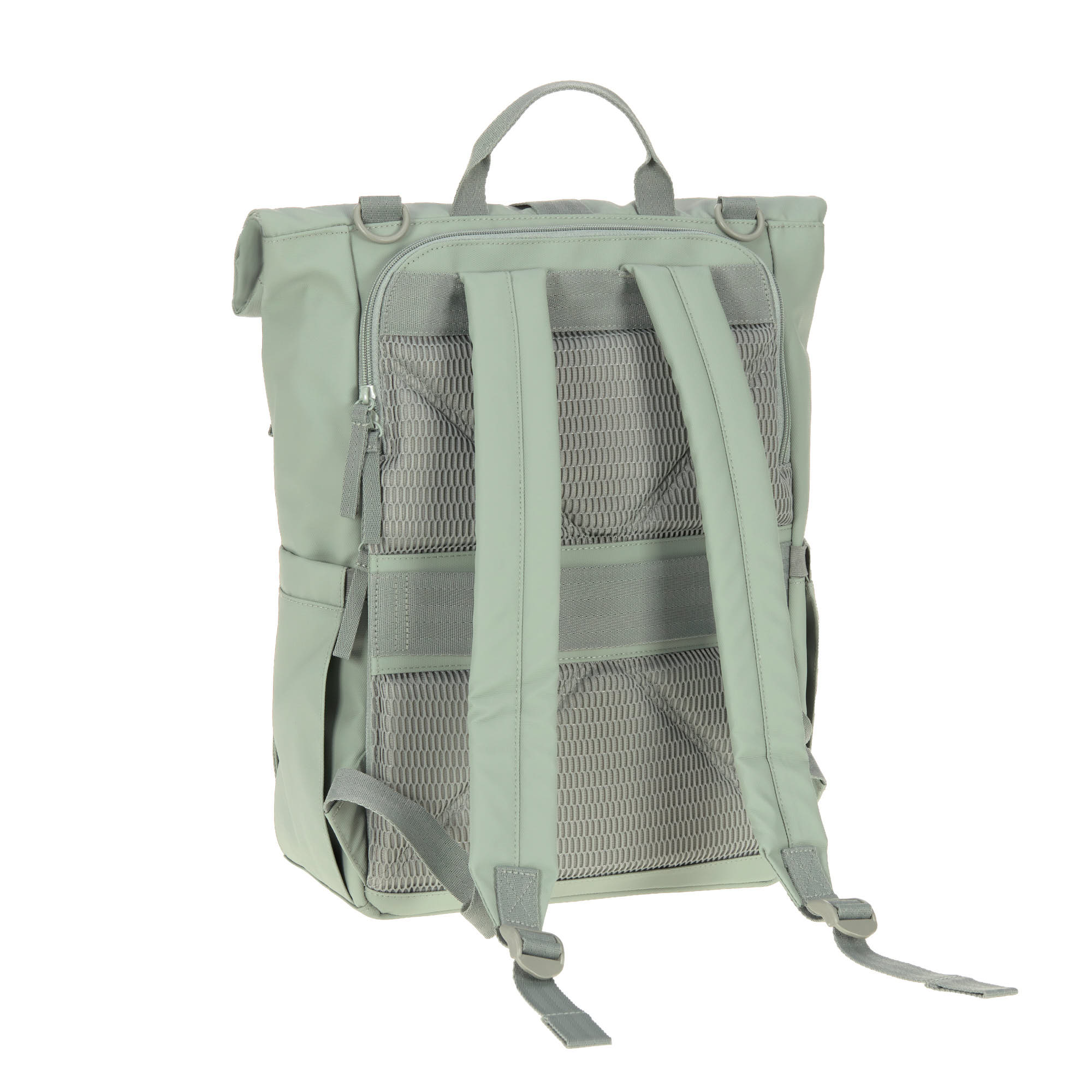 Lässig Wickelrucksack - Rolltop Up Backpack Silbergrün Lässig Wickelrucksack - Rolltop Up Backpack Silbergrün