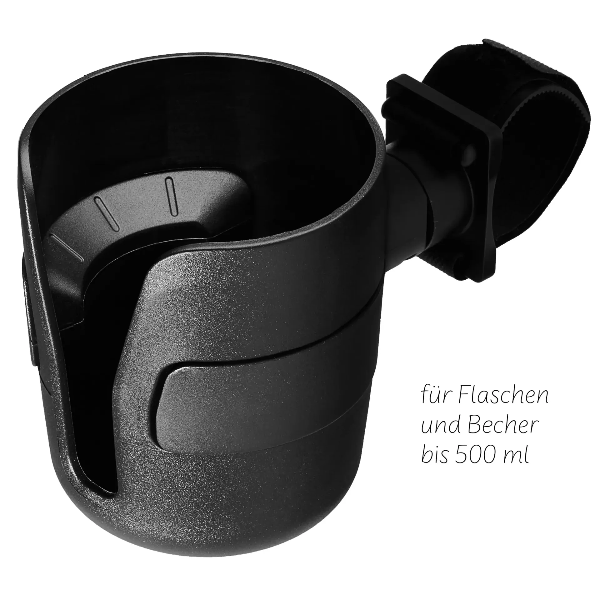 abc getränkehalter für flaschen und becher bis fünfhundert mililiter in schwarz abc getränkehalter für flaschen und becher bis fünfhundert mililiter in schwarz