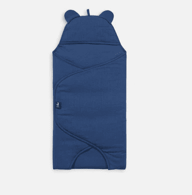 Jollein Einschlagdecke für Babyschale Basic Stripe - Denim Blue