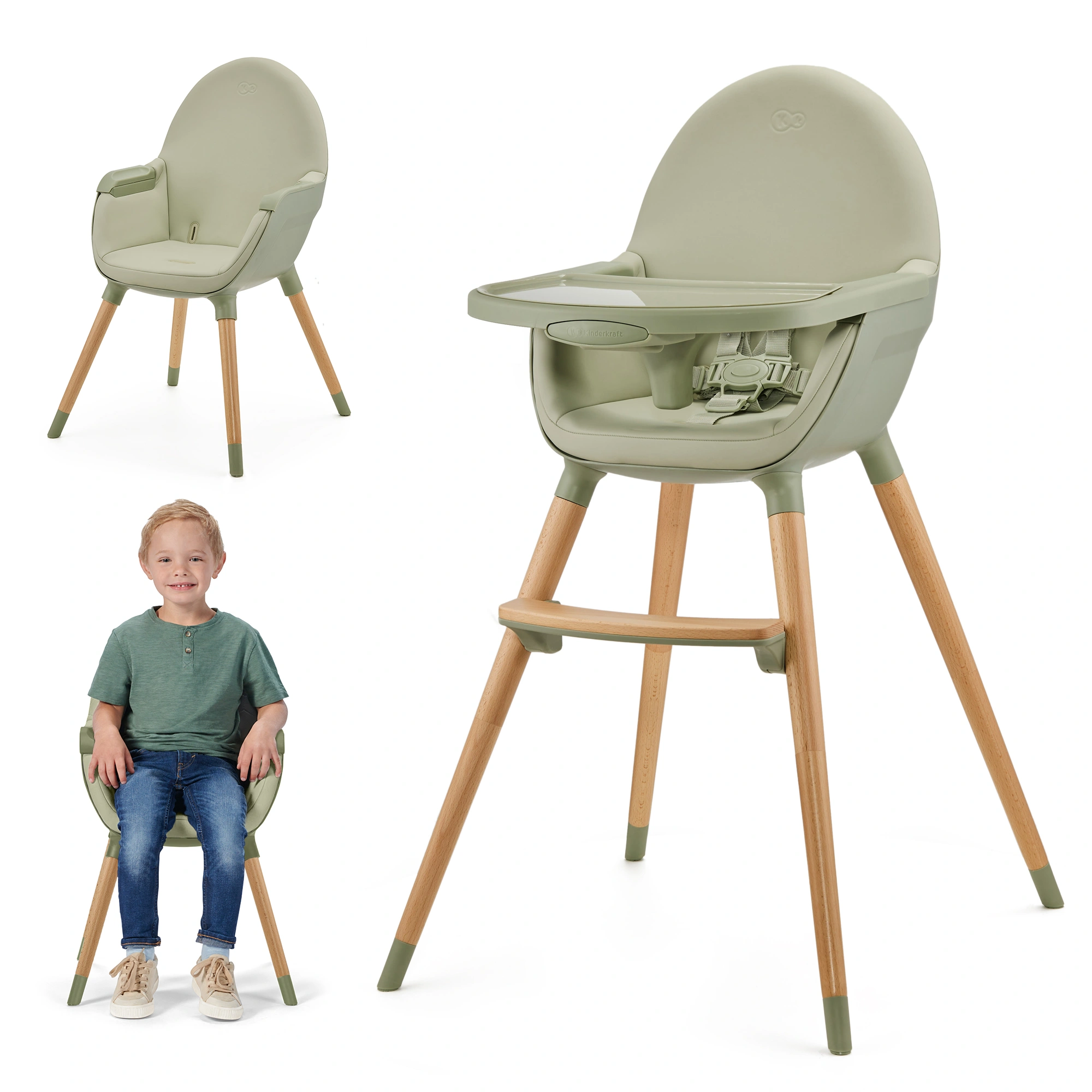 Kinderkraft Hochstuhl 2in1 FINI 2 Grün
