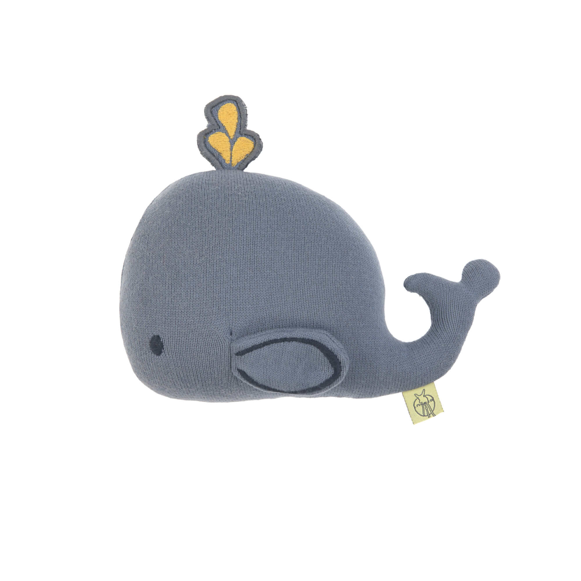 Lässig Kuscheltier mit Rassel & Knisterpapier - Knitted Toy Little Water Whale Lässig Kuscheltier mit Rassel & Knisterpapier - Knitted Toy Little Water Whale