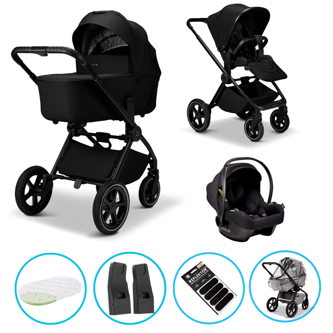 Moon GIO 2.0 Kombikinderwagen Onyx 3in1 Set inkl. Babyschale