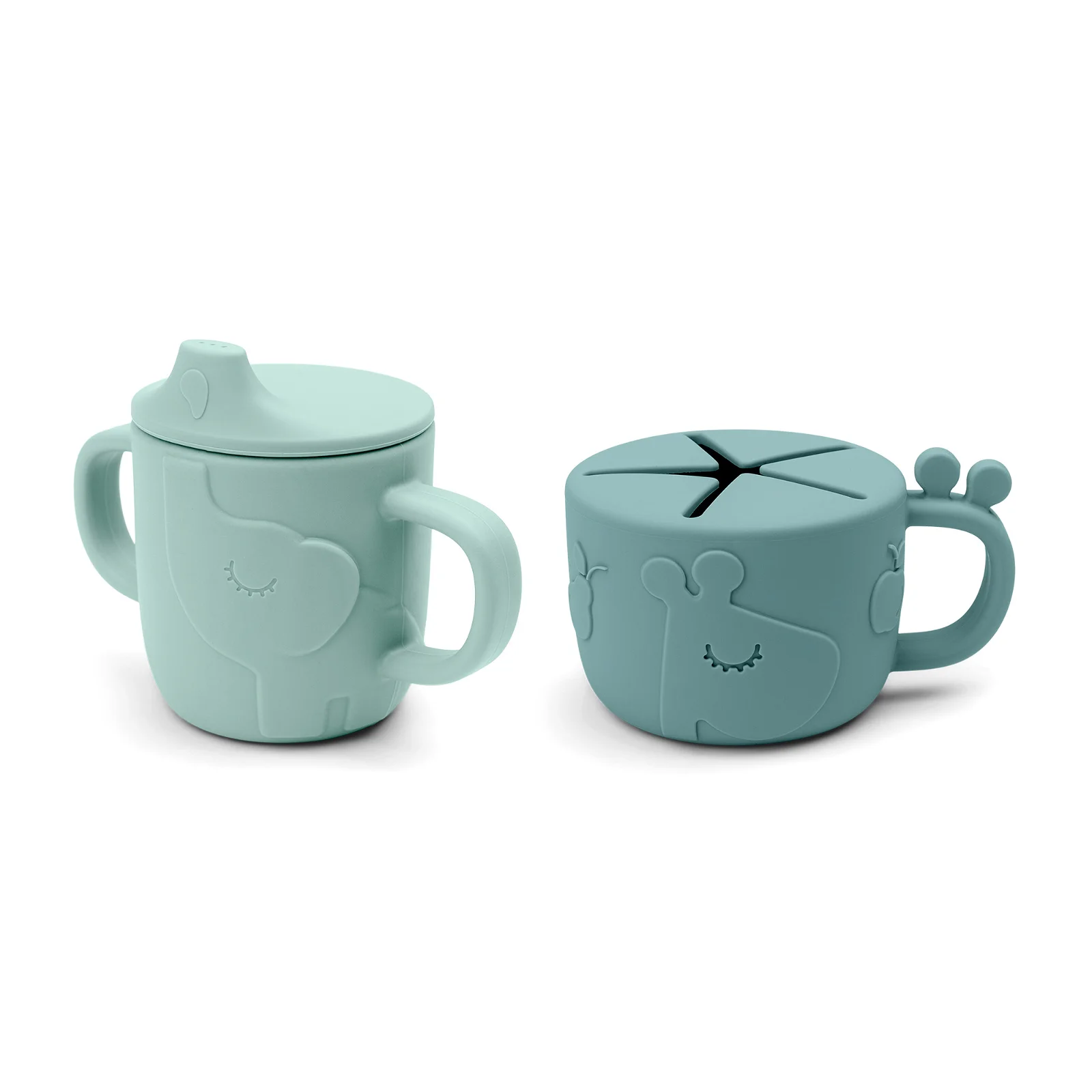 Done by Deer - Peekaboo Snack & Trinkbecher Set Blue Done by Deer - Peekaboo Snack & Trinkbecher Set Blue