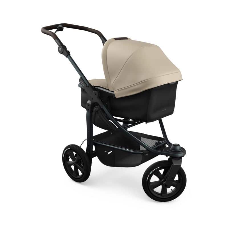 TFK Mono 3 4in1 Kinderwagen Set Sand mit Cybex Cloud T i-Size Sepia Black, CYBEX Base T & TFK Mono Adapter
