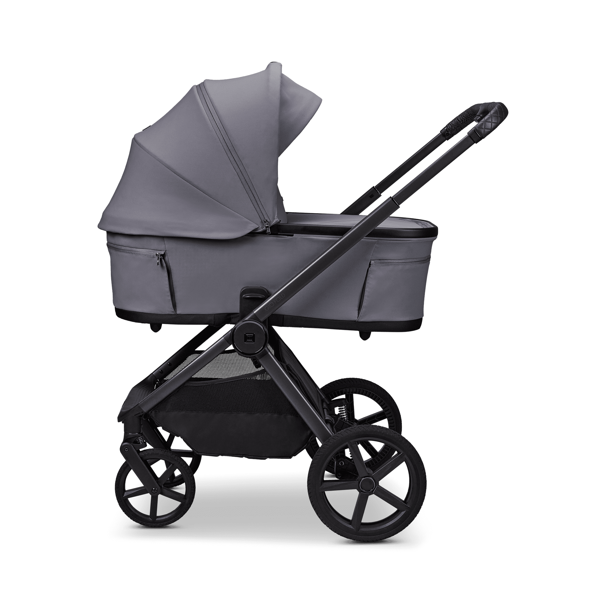 Moon GIO Fold 3in 1 Kombikinderwagen Graphite mit Babyschale Cosmo 2.0 und Lightweight-Rädern