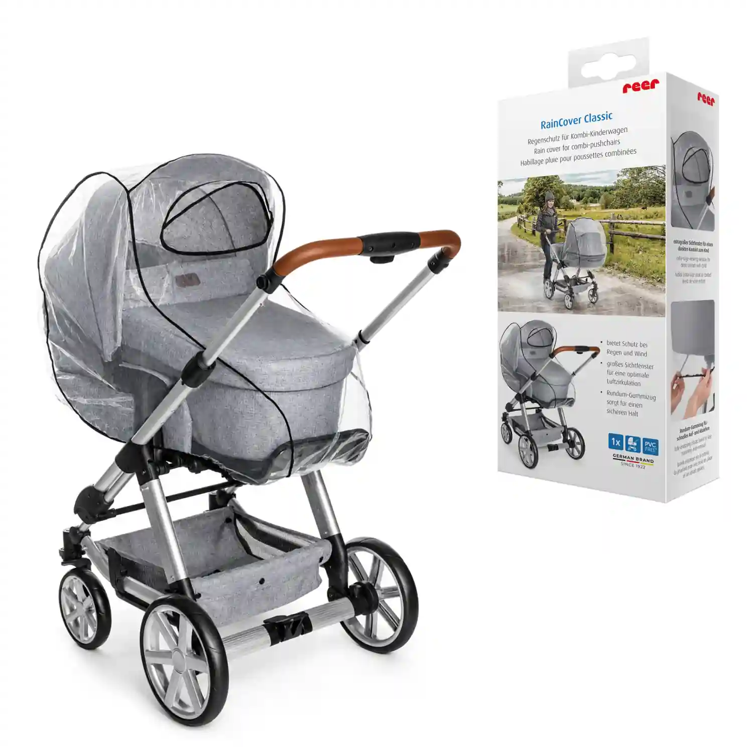 Reer RainCover Classic Regenschutz für Kombi-Kinderwagen