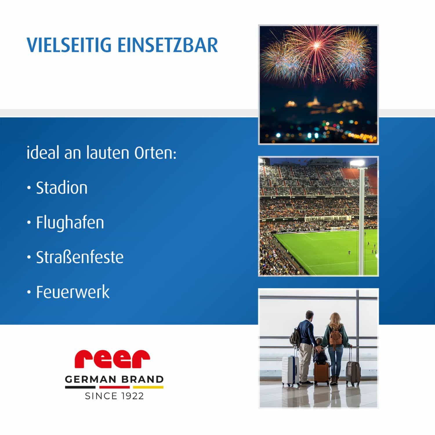 einsetzbar an lauten orten