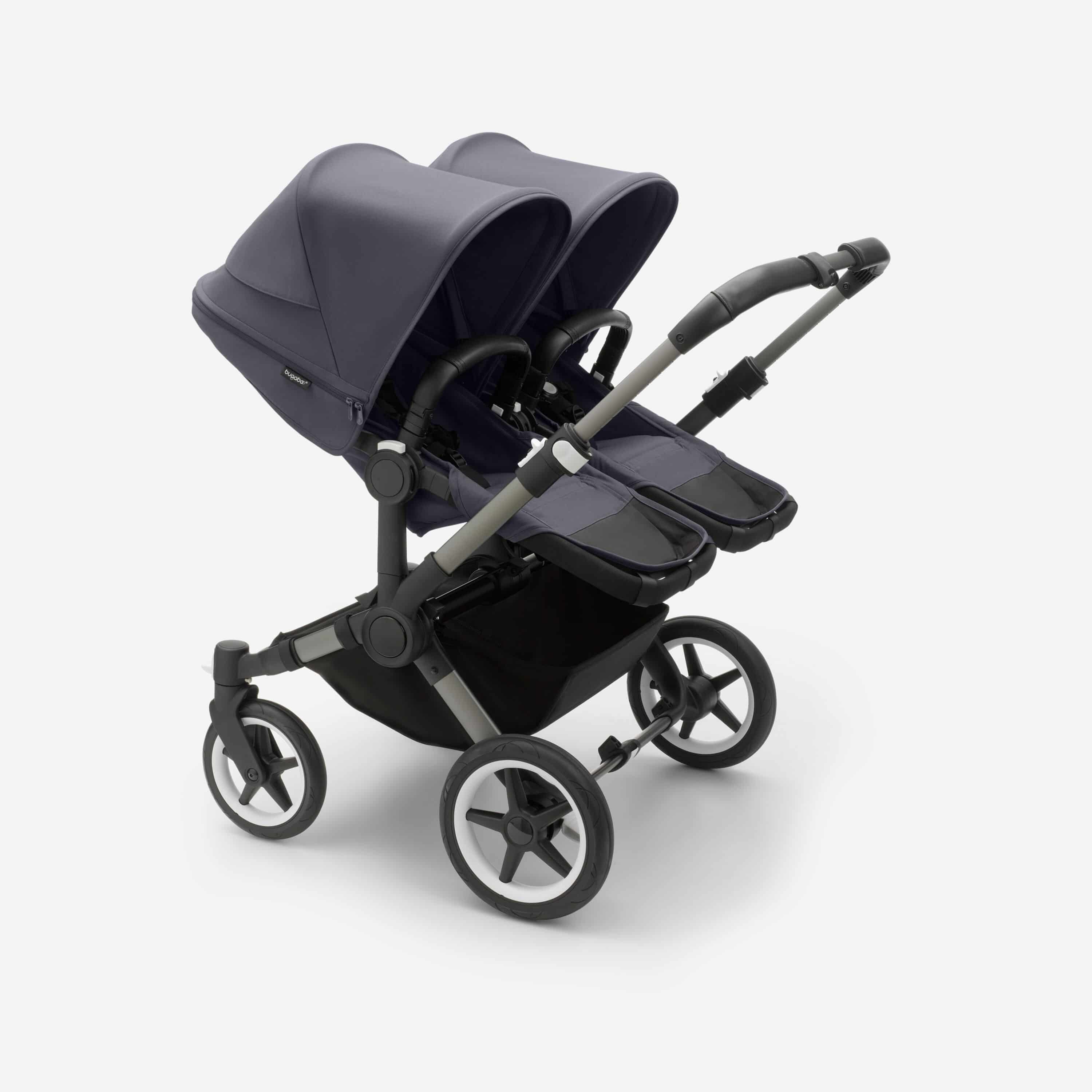 Bugaboo Donkey5 Twin graphit/ sturmblau - Zwillingskinderwagen Bugaboo Donkey5 Twin graphit/ sturmblau - Zwillingskinderwagen