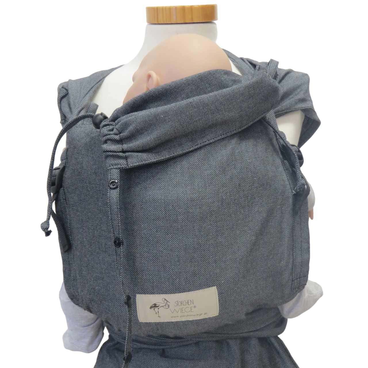 Storchenwiege Wrap Baby Carrier Bondima Babytrage graphit