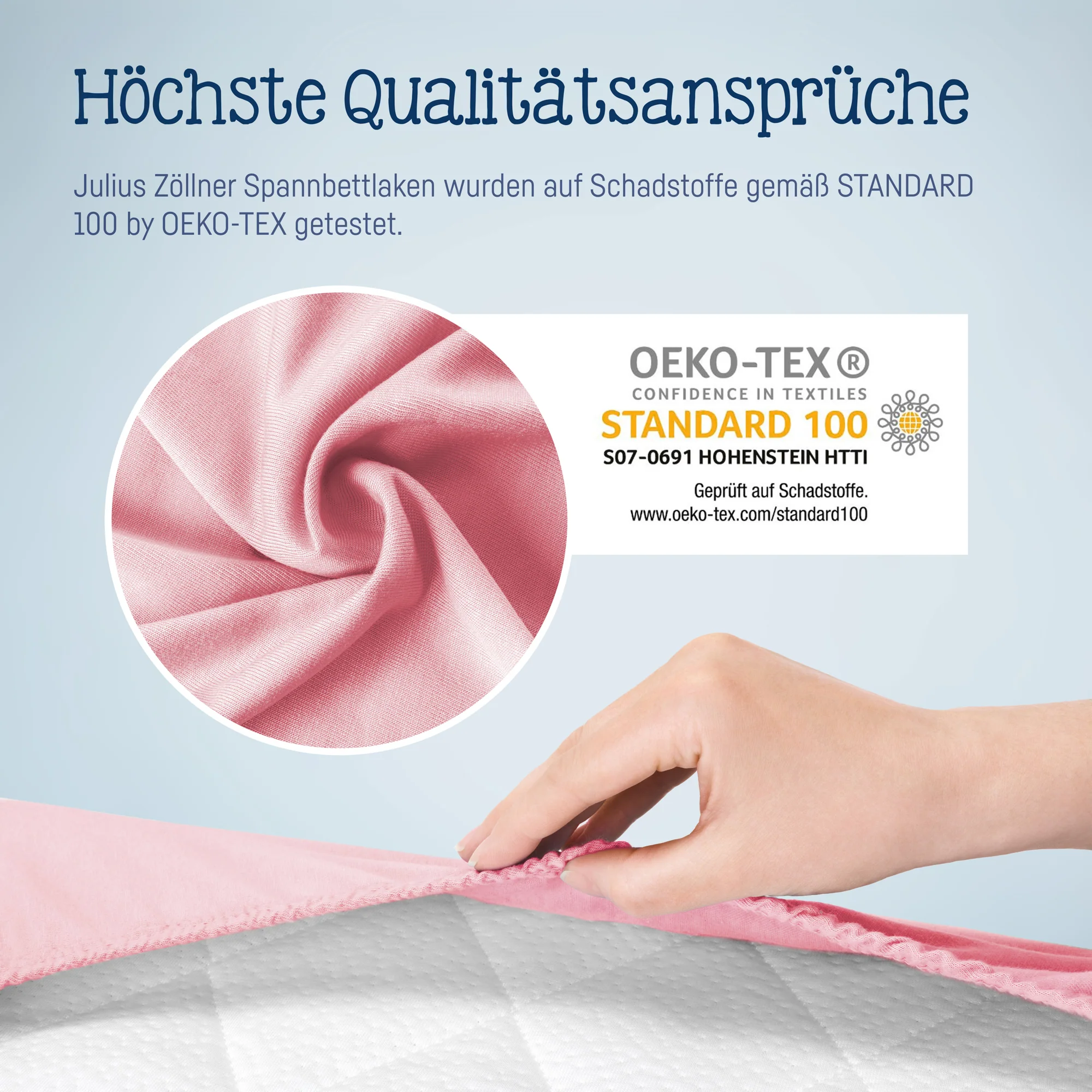 Zöllner Jersey Spannbetttuch Wiege/Stubenwagen 90/40 - rosa Zöllner Jersey Spannbetttuch Wiege/Stubenwagen 90/40 - rosa
