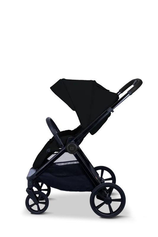 Moon STYLO 5in1 Kombikinderwagen-Set Onyx inkl. Wickeltasche, Regenverdeck und Adaptern