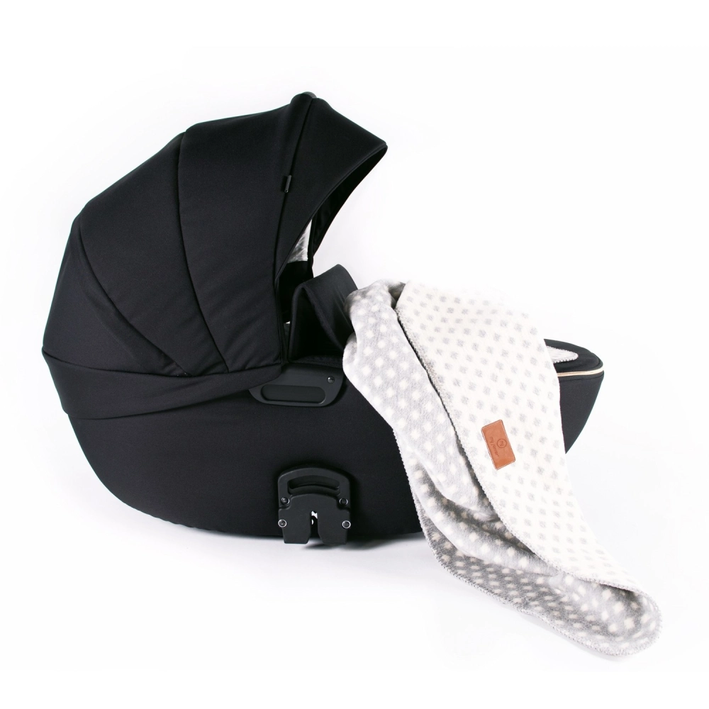 my junior Babydecke White Square Grey