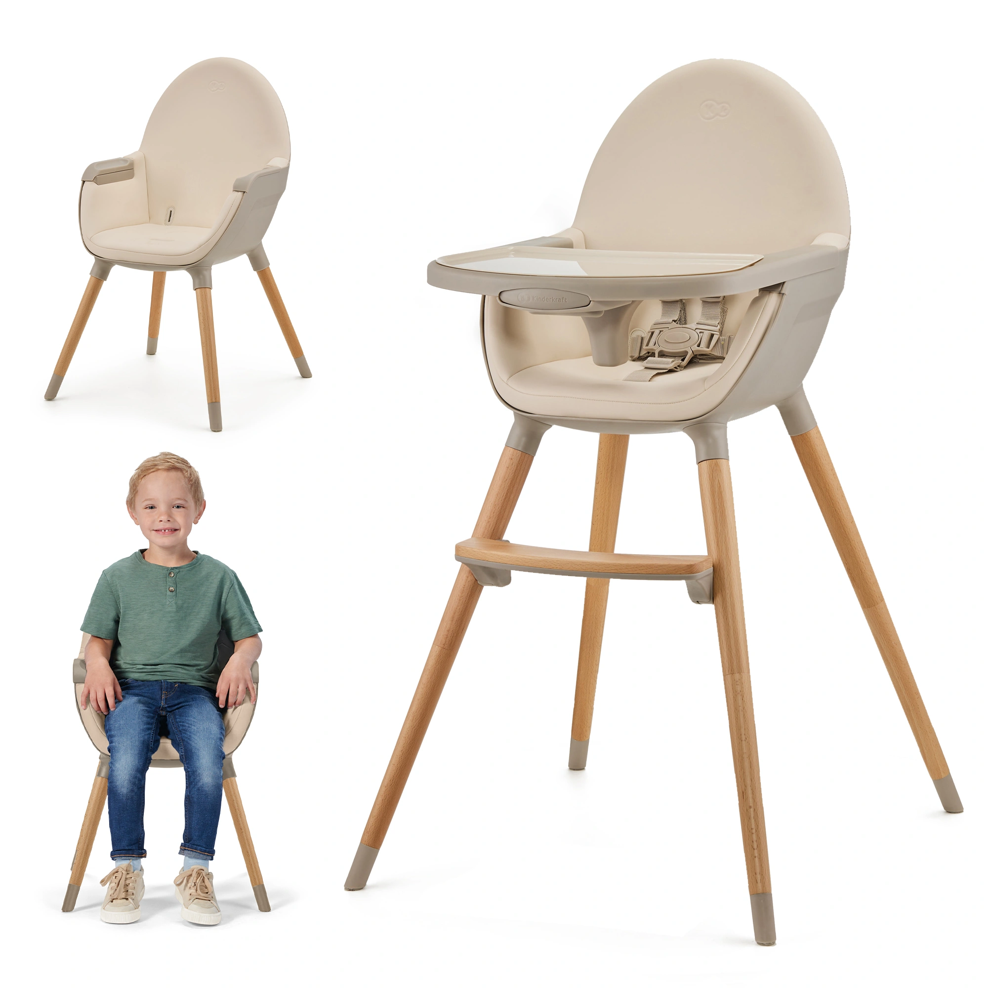 Kinderkraft Hochstuhl 2in1 FINI 2 Beige