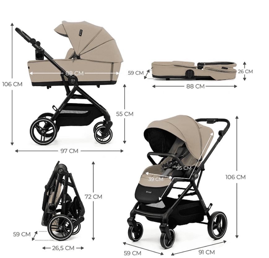 Kinderkraft Kinderwagen 3in1 YOXI beige Kinderkraft Kinderwagen 3in1 YOXI beige