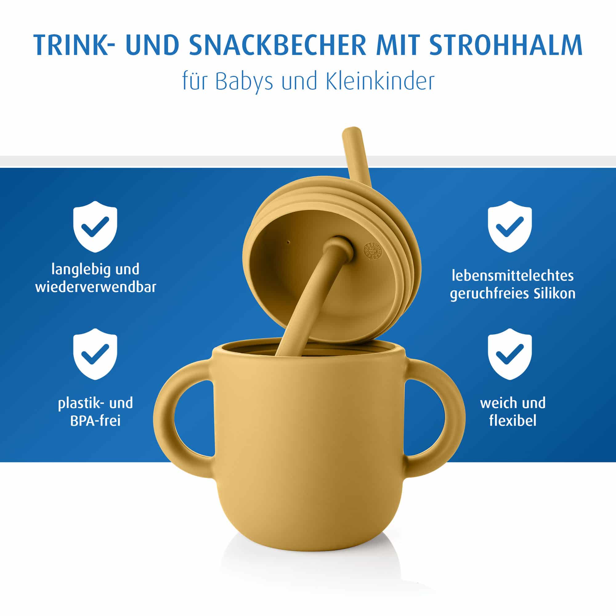 gelber trinklernbecher geöffnet gelber trinklernbecher geöffnet