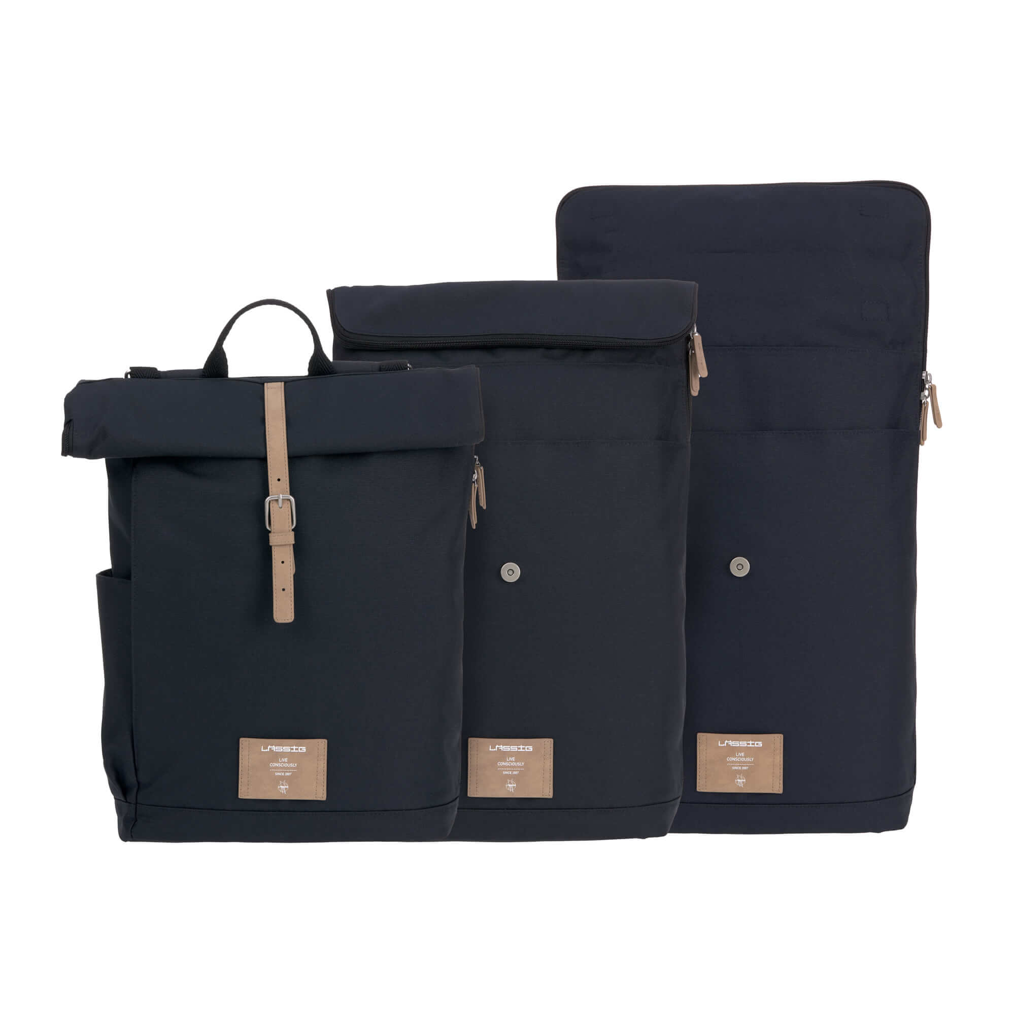 Lässig Wickelrucksack - Rolltop Backpack Night Blue Lässig Wickelrucksack - Rolltop Backpack Night Blue