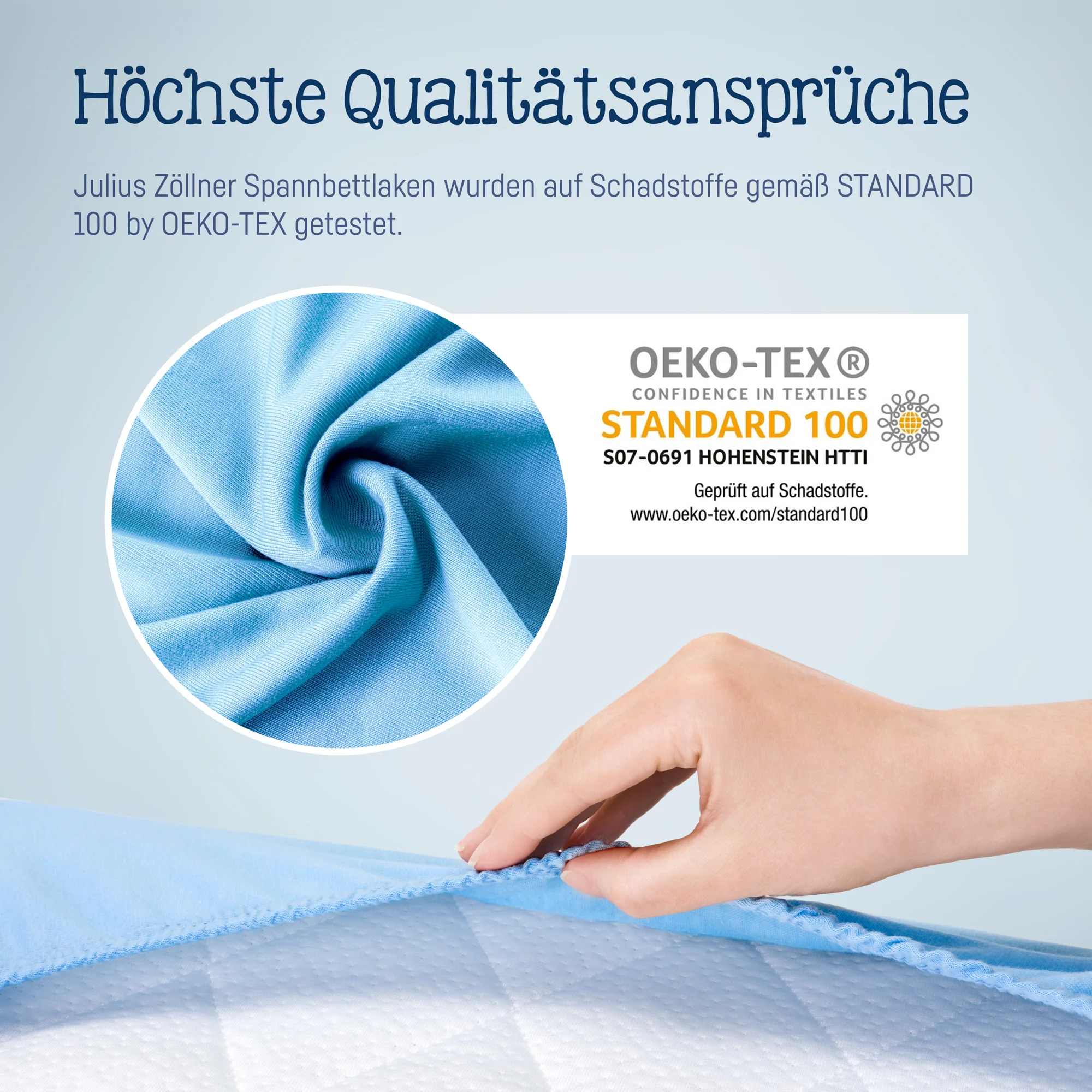 Zöllner Jersey Spannbetttuch Wiege/Stubenwagen 90/40 - hellblau Zöllner Jersey Spannbetttuch Wiege/Stubenwagen 90/40 - hellblau